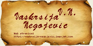 Vaskrsija Negojević vizit kartica